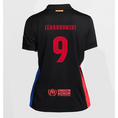 Fotbalové Dres Barcelona Robert Lewandowski #9 Dámské Venkovní 2024-25 Krátký Rukáv